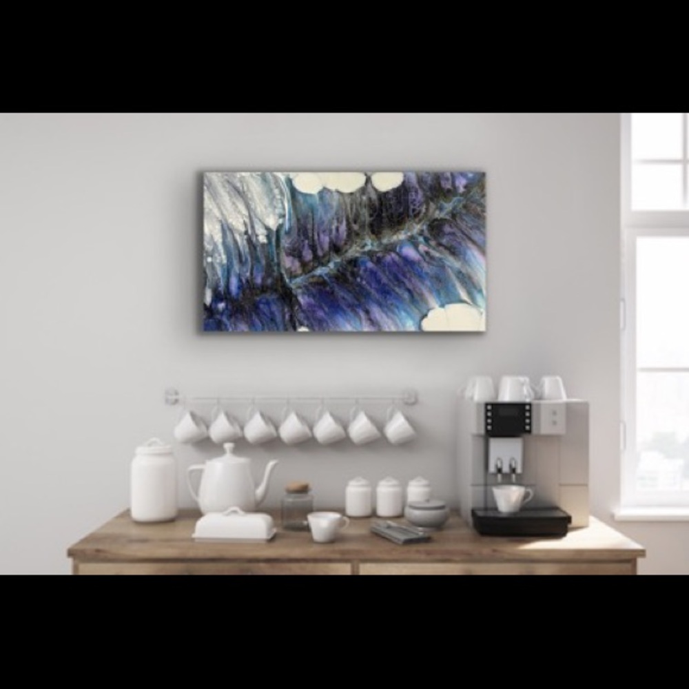 Feather - Fluid Art Painting on 10x20 canvas